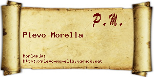 Plevo Morella névjegykártya
